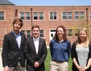 Matthew Combs '13, Ethan Ayres '13, Ashleigh Smythe and Rebecca Knipp '13